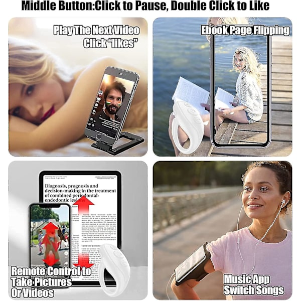Bluetooth-fjärrkontroll, Tik Tok-rullningsfjärrkontroll för fotosidesväxling