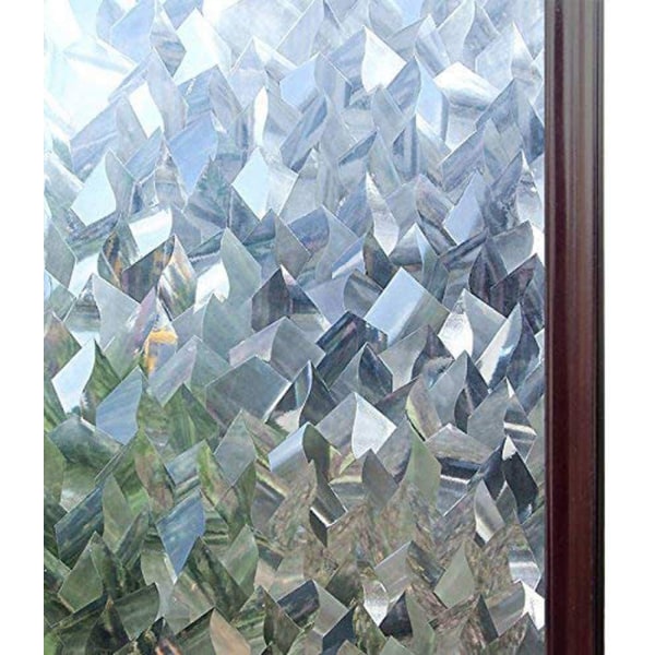 Privacy Window Film,3D Diamond Decorative Windows Cling Stained G