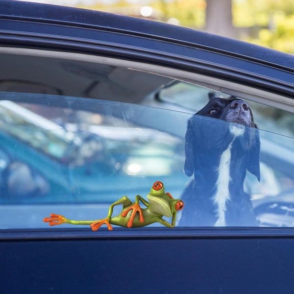 5PCS Funny Frog Car Stickers 27cm Waterproof Car Windshield Stick
