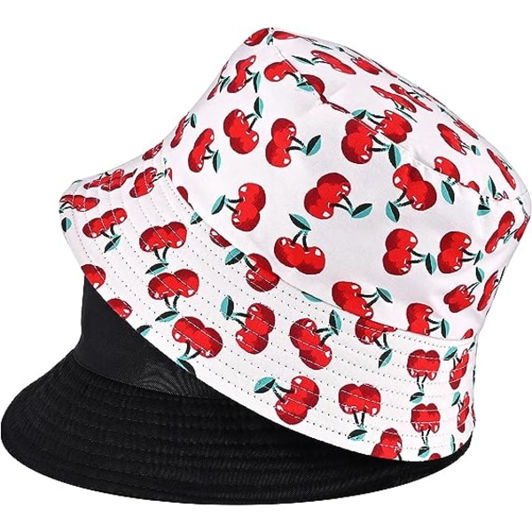 Bucket Hat Unisex Fisker Solhatt Full Print Utendørs Strand Trav