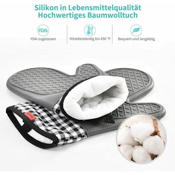 2-pack silikon ugnsvantar värmebeständiga grytunderlägg
