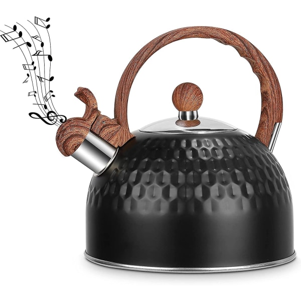 Camping Kettle Retro Te Kettle Induction Black Cooker Whistling