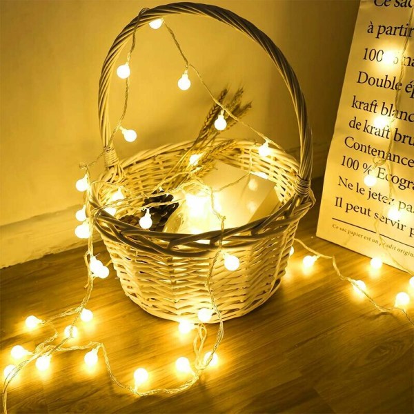 6M String Lights,Ball String Lights,40 Small Balls IP65 Vandtæt