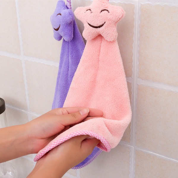 Baby Cute Smiling Face Soft Coral Velvet Towel