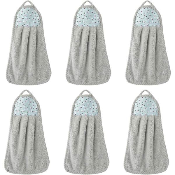 6 st hängande handdukar korallfleece handduk vattenabsorberande handduk