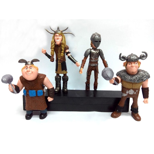 8 st vikinga actionfigurer - Hicke, Astrid, Stoick, Gobber, Snotlout, Fishlegs, Tuffnut & Ruffnut söta leksaksfigurer