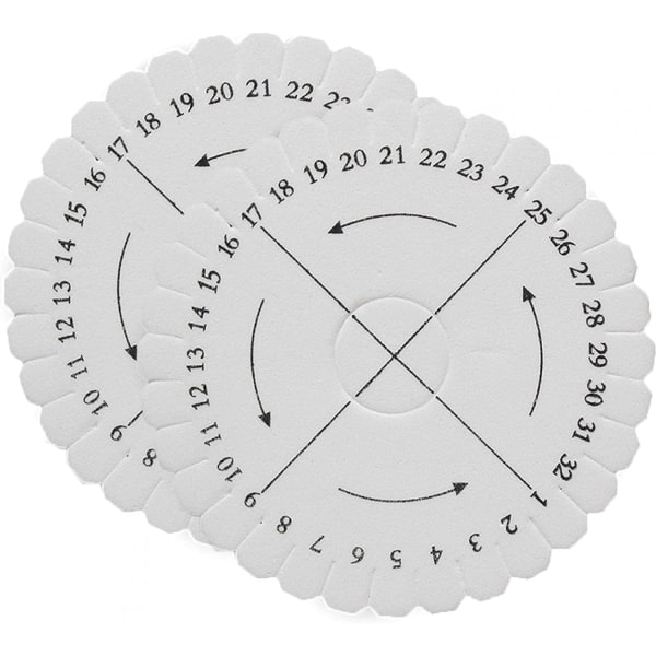 Set med 2 Kumihimo runde fletteplater for fin garntråd