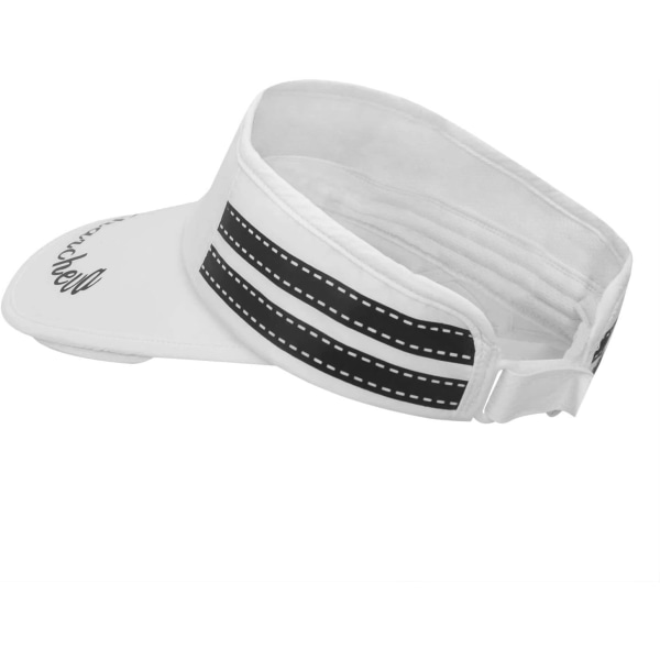 Sports Visor Cap Solskjerm Sports Tom Solhatt Visor Hodebånd Solhatter Anti-UV Justerbar Løpehatt, Hvit