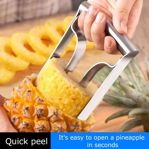 Ananas Cutter Ananas Fjerner Skræller Rustfrit Stål - Hurtig