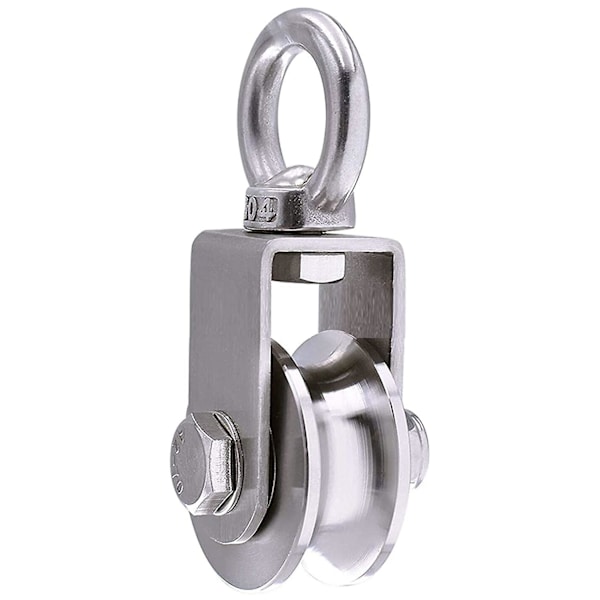 Lyftblock 500 kg med 2 kullager, block för kabel, 48 mm drag