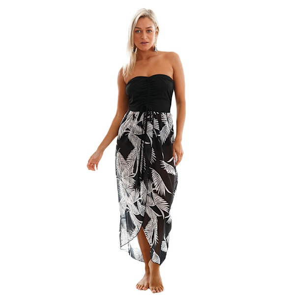 Dam Chiffon Off Shoulder Sommar Strand Badkläder Cover Up Klänning