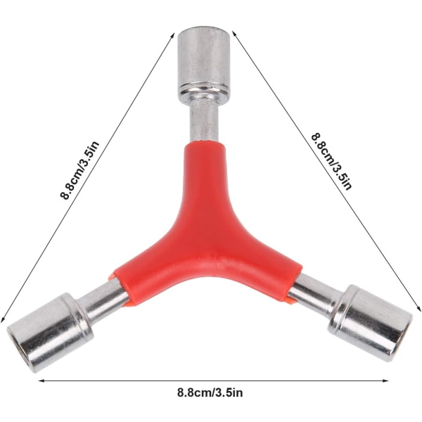 3-veis, 3-veis sykkelnøkkel, 3-veis sekskantnøkkel, Imperial 3-veis sekskantnøkkel