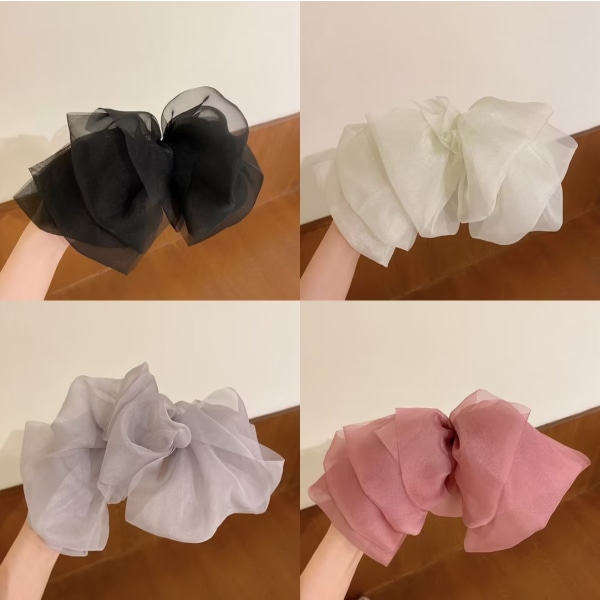 Organza Big Bow -hiuspidike - 4 kpl