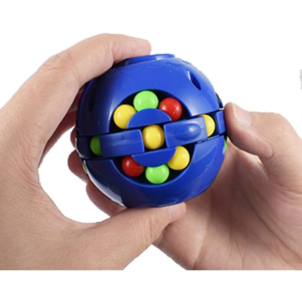 Magic Rainbow Puzzle Fidget Section Brain Game Ball - Stress relief (3 bitar, slumpmässiga färger)