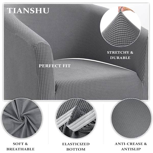 Fåtöljöverdrag, Jacquard Stretch Tub Chair Soffa Överdrag (Badkar Överdrag