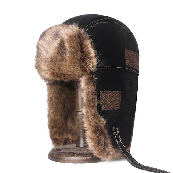 Faux päls vinterhatt vinterjakt hatt vindtät pilot hatt hatt ryttare hatt män och kvinnor
