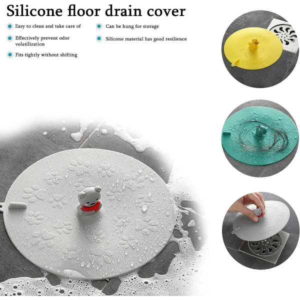 Cartoon Image Silikon gulvavløpsdeksel，Deodorant Artifact Suita