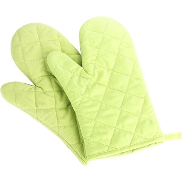 1 Pair Thick Heat Resistant Oven Mitts Microwave Oven Gloves Cotton Polyest