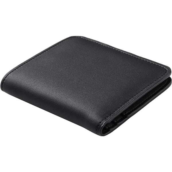 Small Compact Bifold lyxig plånbok i äkta läder