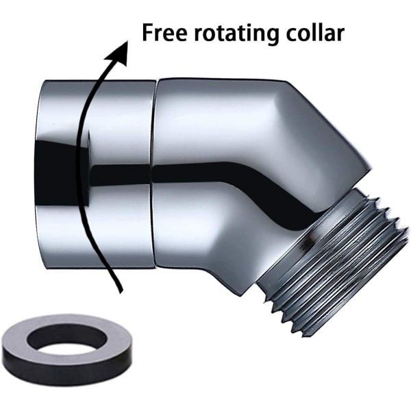 Käsisuihkun adapteri (135 astetta, kromi)