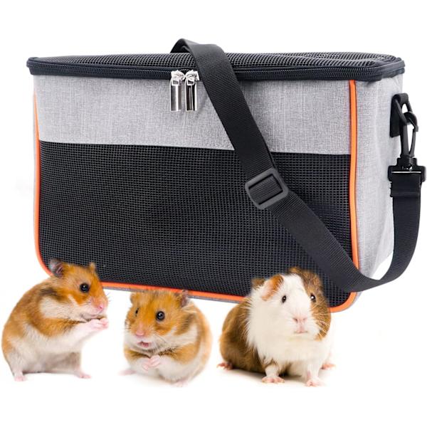 Hamster Liten Djurbärväska för Marsvin Bärbar Resväska Syrisk Hamster Andningsbar Handväska för Gerbil Mus Råtta Kanin Ekorre Kattunge