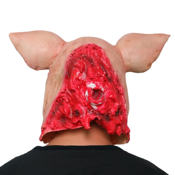 Kauhuelokuvan sian lateksimaski Halloweeniin, vaaleanpunainen