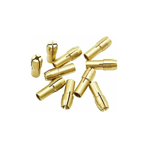10 st mässingschuckar borrchuckar 0,5-3,2 mm tillbehör för Dremel