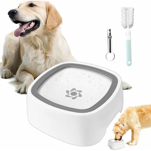 Anti-stänkskydd hundvattenskål, 1,5L Anti-stänkskydd hundskål, Anti-spill
