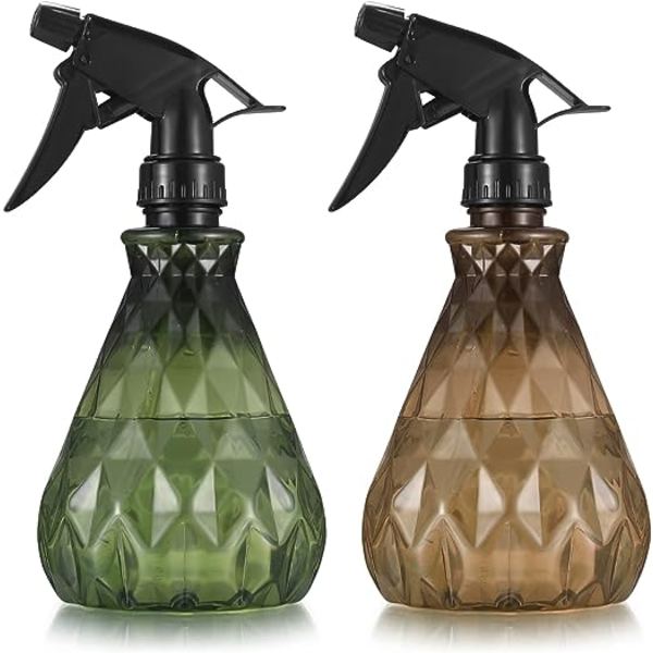 2 st 500 ml sprayflaskor tomma påfyllningsbara, tomma plastvattenflaskor, sprayflaska, sprayflaska för trädgårdsväxter, rengöring