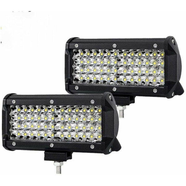 2 stk. traktor LED-arbejdslys 144W bilspotlys 16 LED-bånd Wa