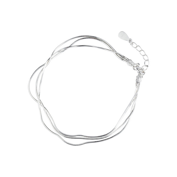 Fashion Enkla Lag Armband För Kvinnor Silver 925 Smycken Hot F