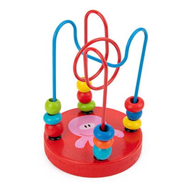 Lelut 1–3-vuotiaille toddler , puinen muotolajittelulaite, opettavaiset puiset lelut esiopetukseen, pienet Rao-helmet (satunnainen väri)
