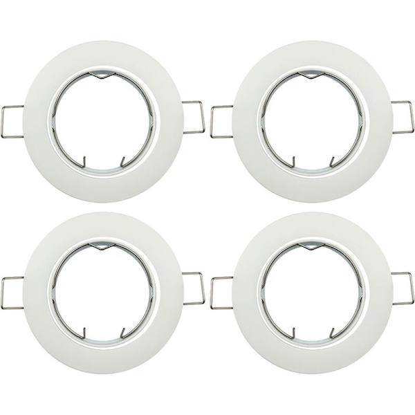 4x Downlight Tak inkl. GU10 lamphållare - Monteringshål ø60mm