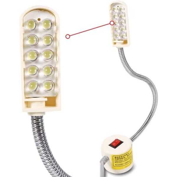 LED symaskine lys med magnetisk monteringsbeslag - Fleksibel