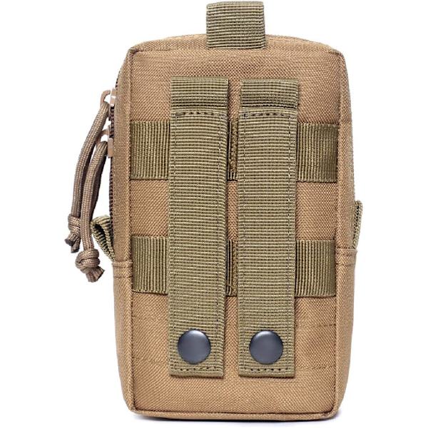 Taktisk bältesväska Molle-väska Militär bältesväska Multifunktionell midjeväska för telefon Vandring Jakt CS (Khaki)