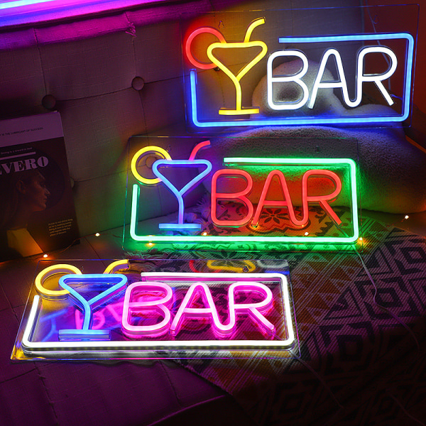 1 stk Neon LED Bar Neon Bokstav Veggkunst Neon Lys Skilt Pen Neon