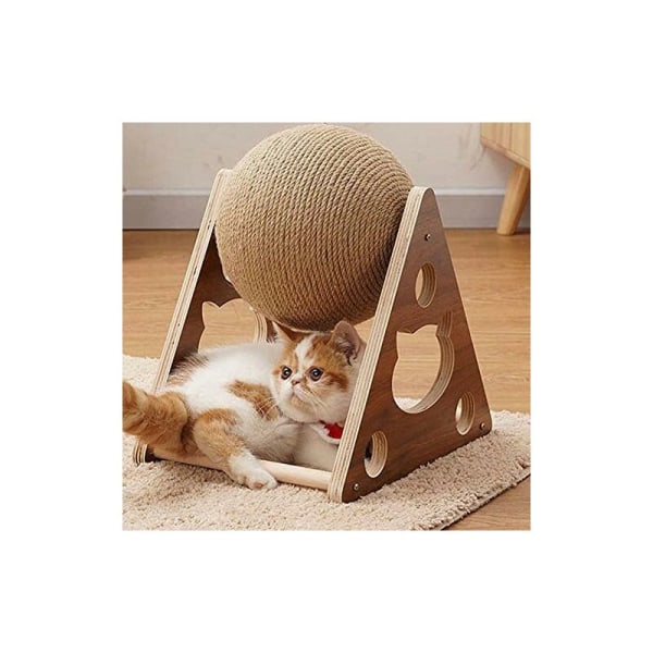 Kattleksak Skrapstolpe Cat Scratch Matta Träbas Cat Scratchi