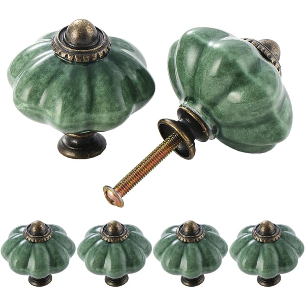 12-pack keramiska skåpknoppar, eleganta lådknoppar, antik pumpa