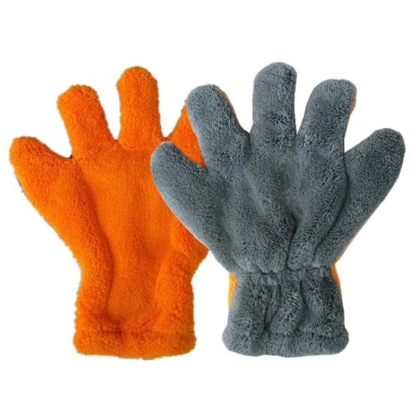 1 par nye polerhåndklæde Plys Superfine Fiber Wash Gloves Clea