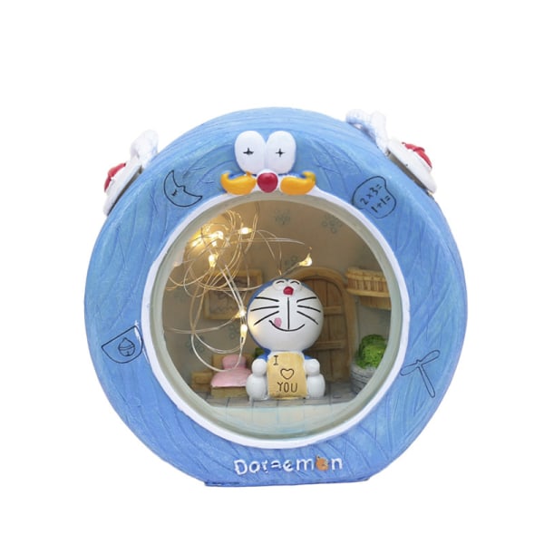 1-pack söt tecknad Doraemon minnesmärke par bordslampa för barn