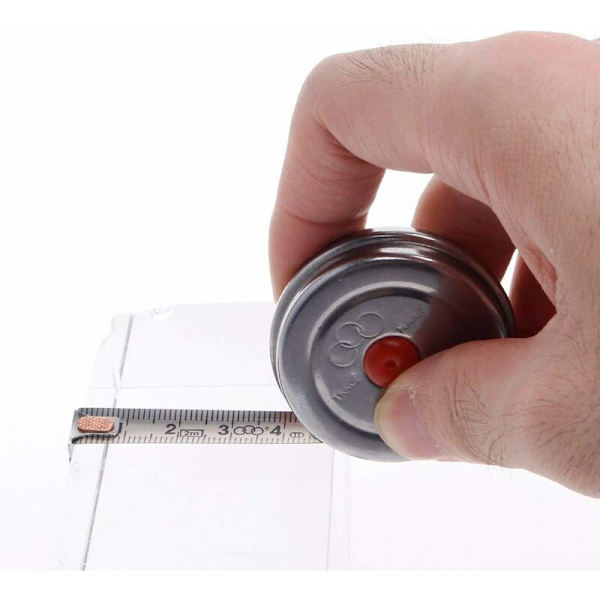 Rostfritt Stål Retractable Måttband för Kontor, 2m, Mini Metrisk
