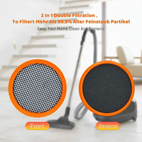 Set med 2 ersättningsfilter till Philips FC8009/01 FC6723 FC6724