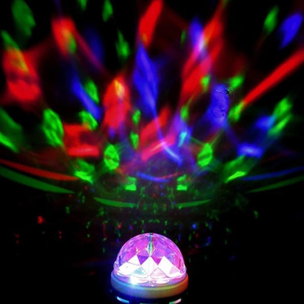 Disco Light Bulb E27 Roterande Party Lamp RGB Light LED Strobe Lig