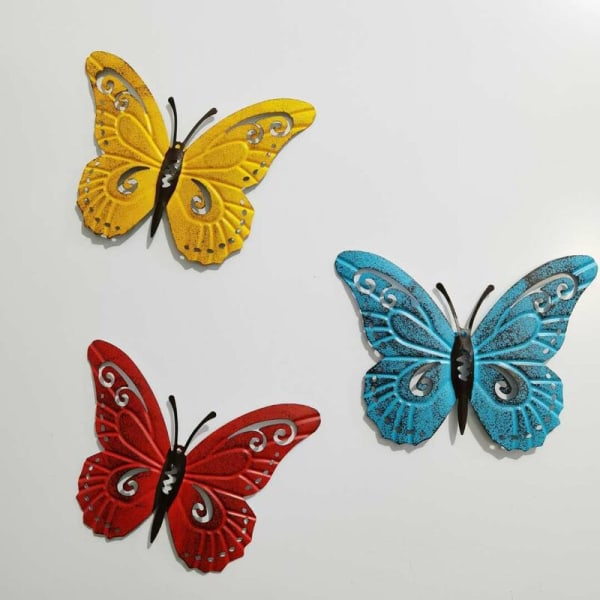 3 stycken fjärilar väggdekoration fjäril väggdekoration ga