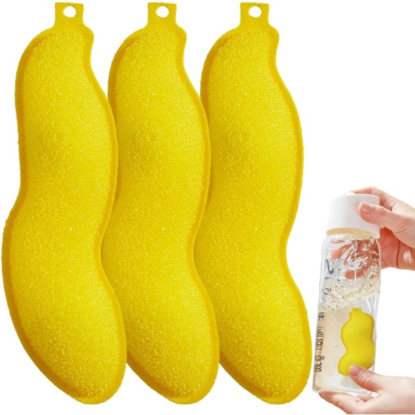 Flaskborste, flaskrengöringsbönor, 3 x ärtformade flaskborstar