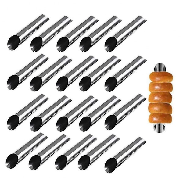 15 st Form Bakform Rostfritt Stål Schaumrollen Bakformar Silver 12.5*2.5