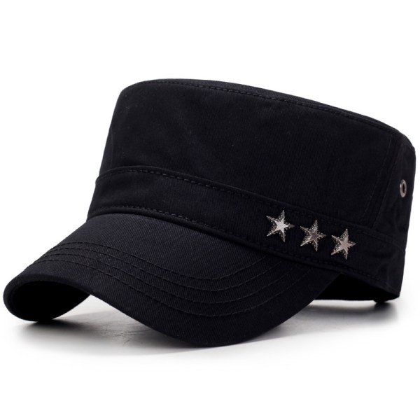 Unisex klassisk Army Plain Hat Kadett Combat Field Cap Militær Pat