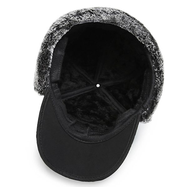 Vinter 3 i 1 Termisk Pälsfodrad Trapper Mössa med Öronklaff Full Face Warmer