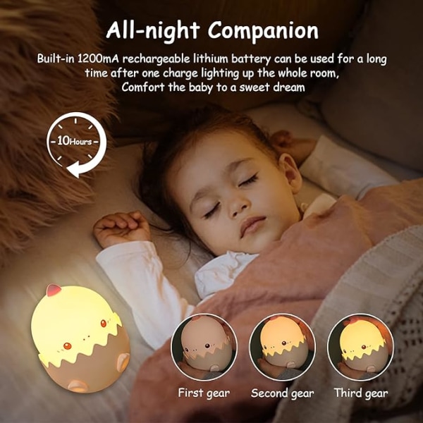 LED Night Light för barn, Baby Night Light, Silikon LED Night La