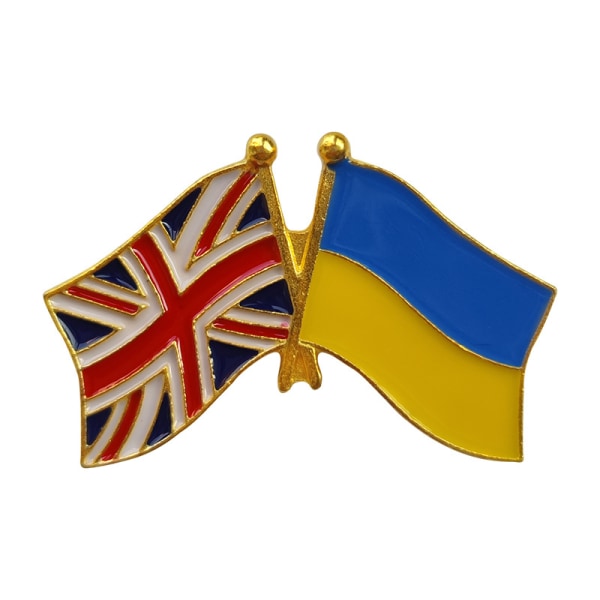3 stk. Ukrainsk flagg knappenål reversnål brosje merke for unisex
